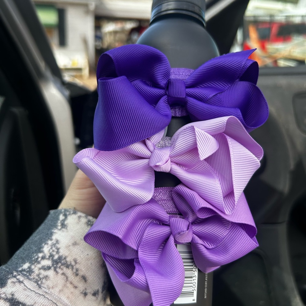 Purple and Lavender Hair Bow Set